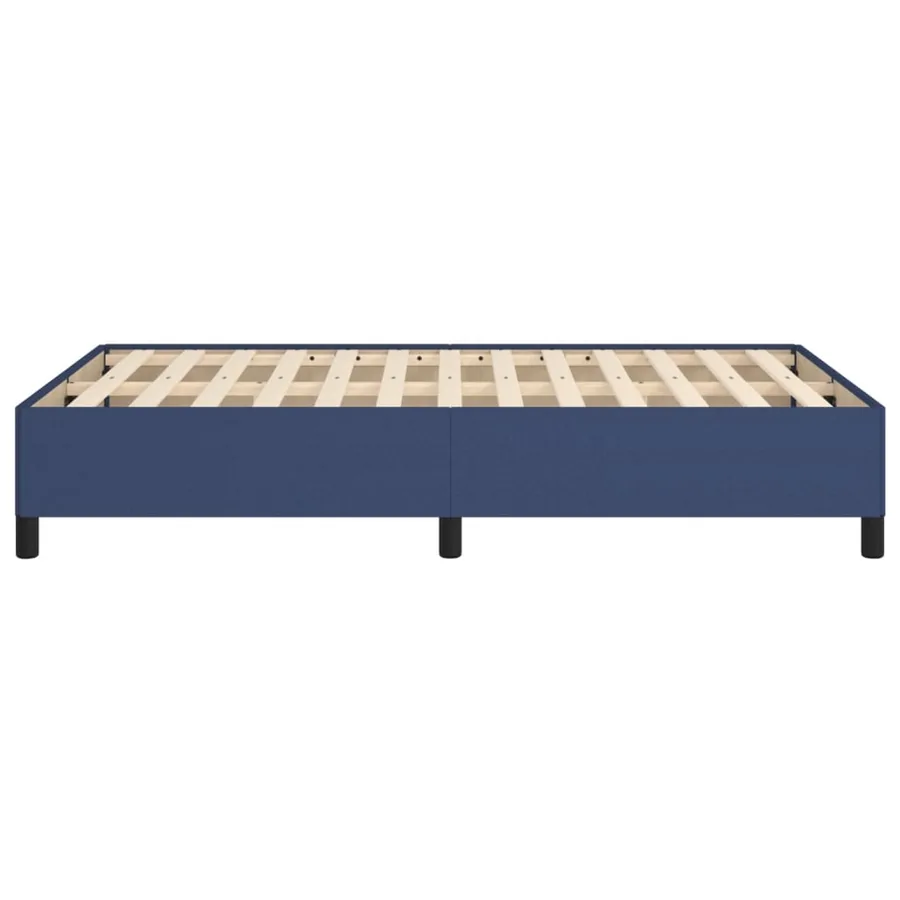 Cadre de lit sans matelas bleu 120x190 cm tissu - 6