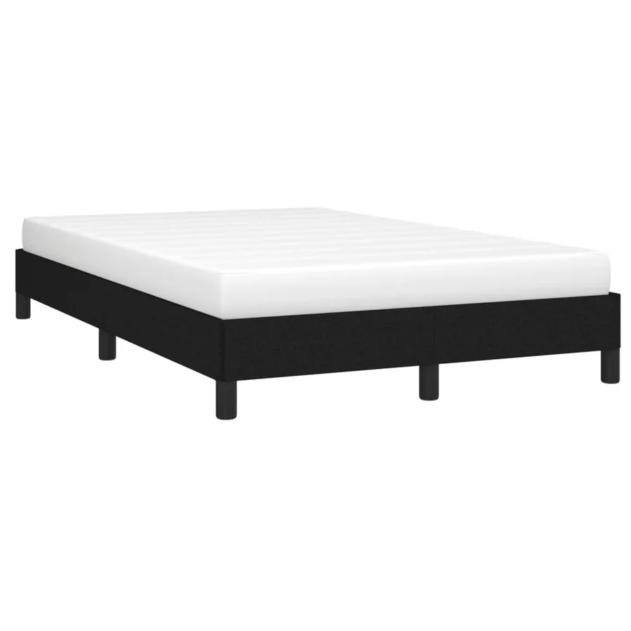 Cadre de lit sans matelas noir 120x190 cm tissu - 4