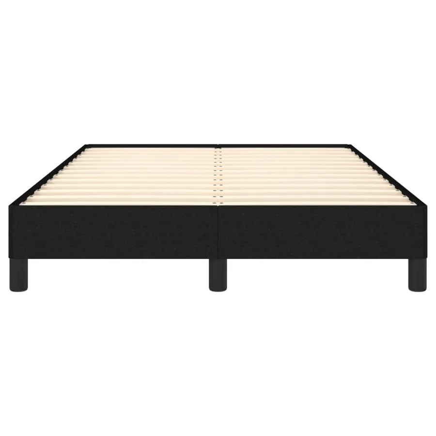 Cadre de lit sans matelas noir 120x190 cm tissu - 5