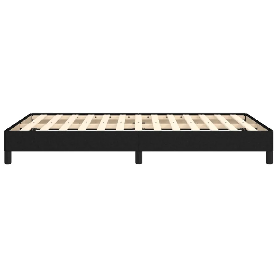 Cadre de lit sans matelas noir 120x190 cm tissu - 6