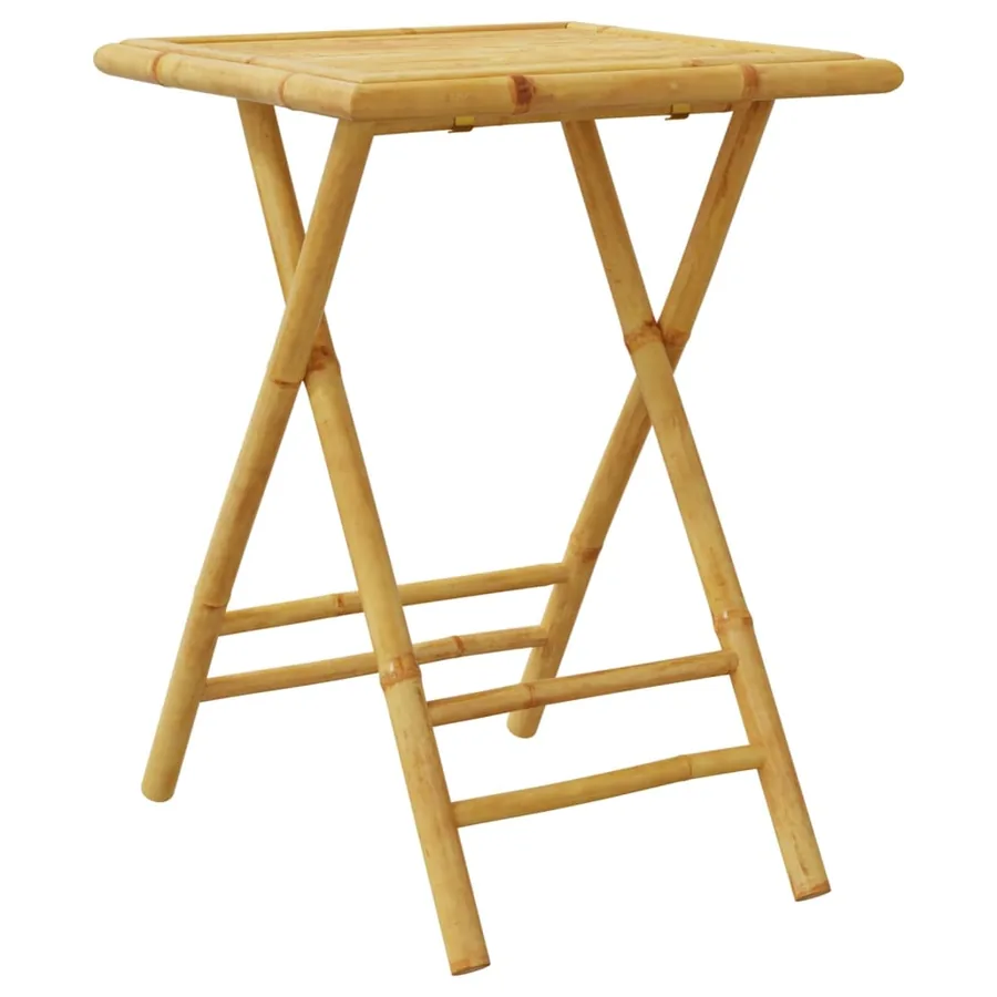Table de jardin pliable 55x55x75 cm bambou - 6