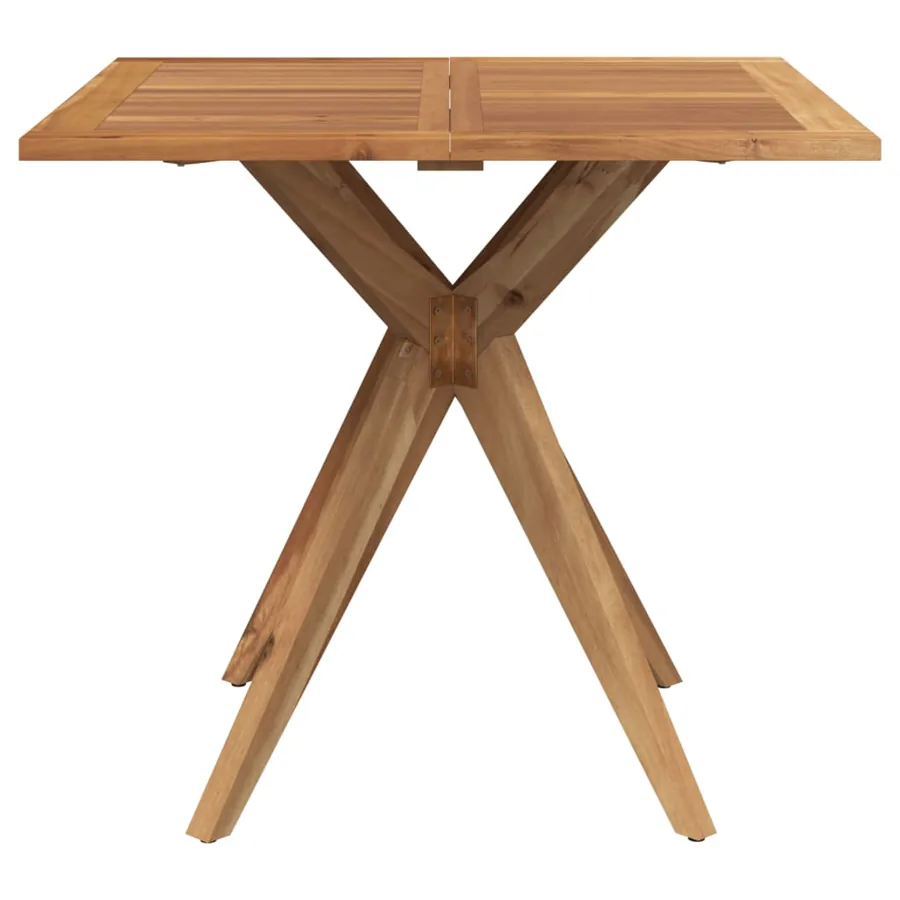 Table de jardin carrée 85x85x75 cm bois d'acacia solide - 3