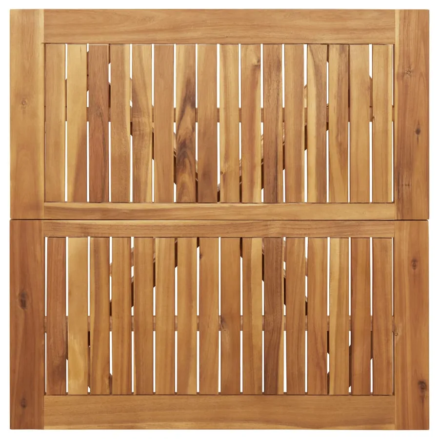 Table de jardin carrée 85x85x75 cm bois d'acacia solide - 6