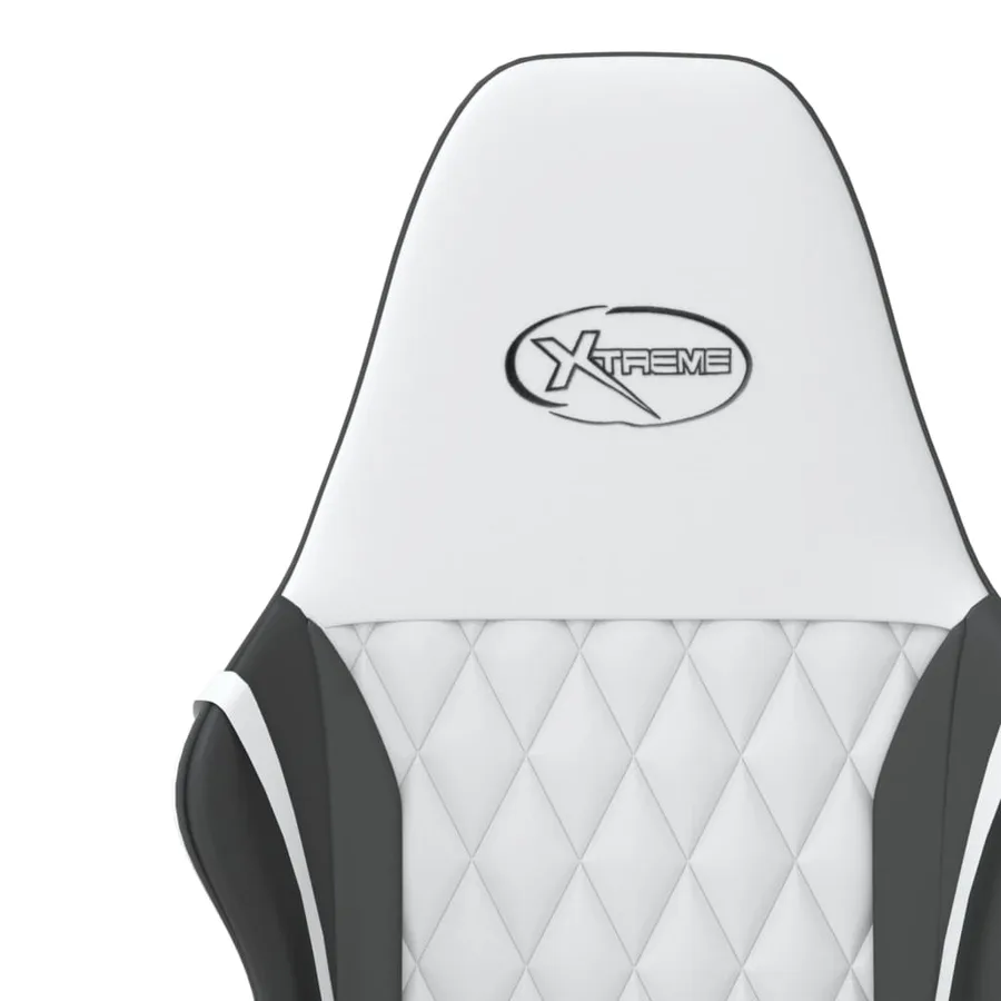 Chaise de jeu Blanc et noir Similicuir - 10