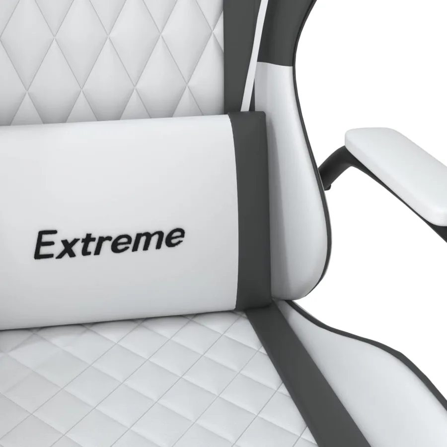 Chaise de jeu Blanc et noir Similicuir - 11