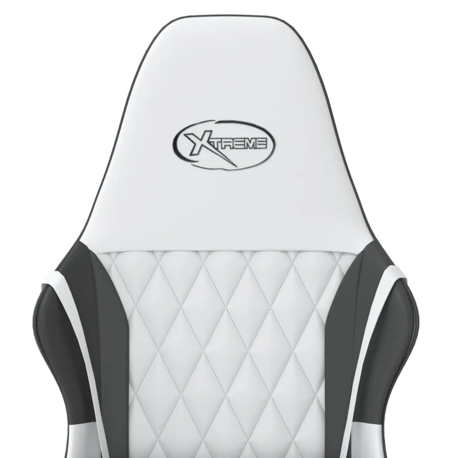 Chaise de jeu Blanc et noir Similicuir - 9