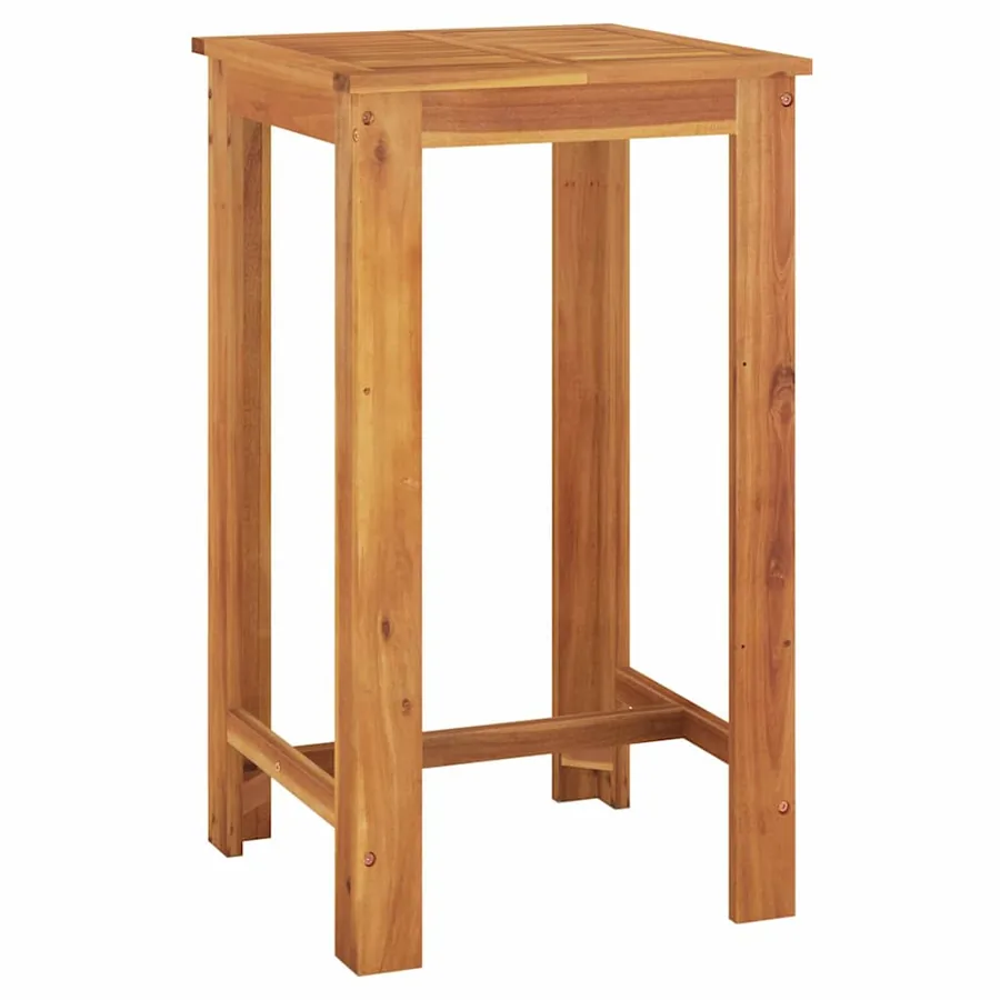 Ensemble de bar de jardin 3 pcs noir bois massif acacia rotin - 5
