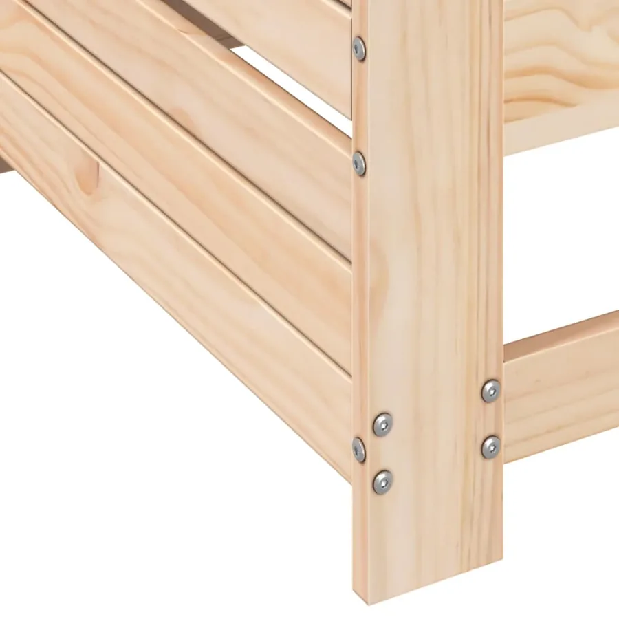 Canapé de jardin accoudoir avec coussin bois massif de pin - 8
