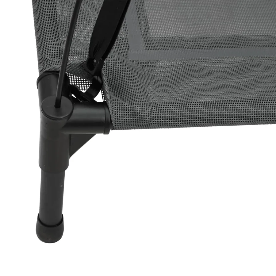 Lit pour chien avec auvent anthracite tissu Oxford et acier - 7