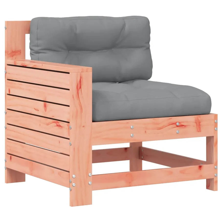Canapé de jardin accoudoir avec coussin bois massif douglas - 2