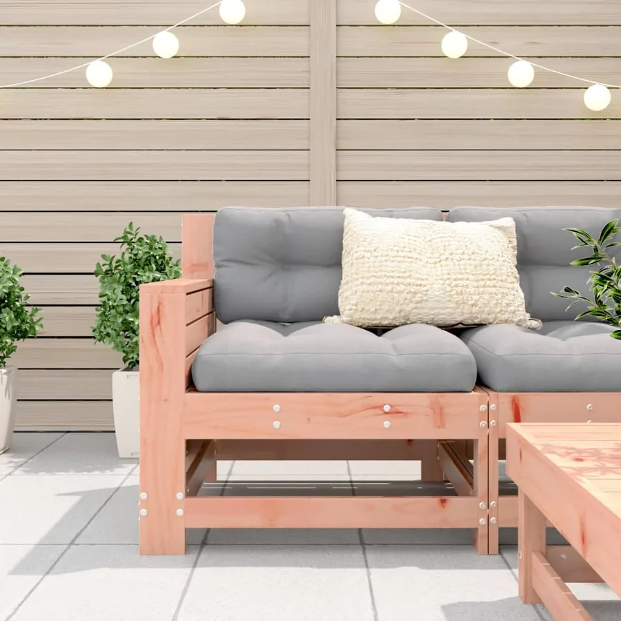 Canapé de jardin accoudoir avec coussin bois massif douglas - 3
