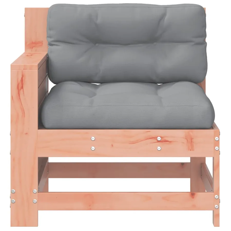 Canapé de jardin accoudoir avec coussin bois massif douglas - 4