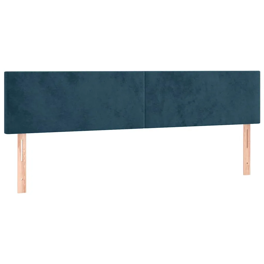 Cadre de lit sans matelas bleu foncé 120x190 cm velours - 8