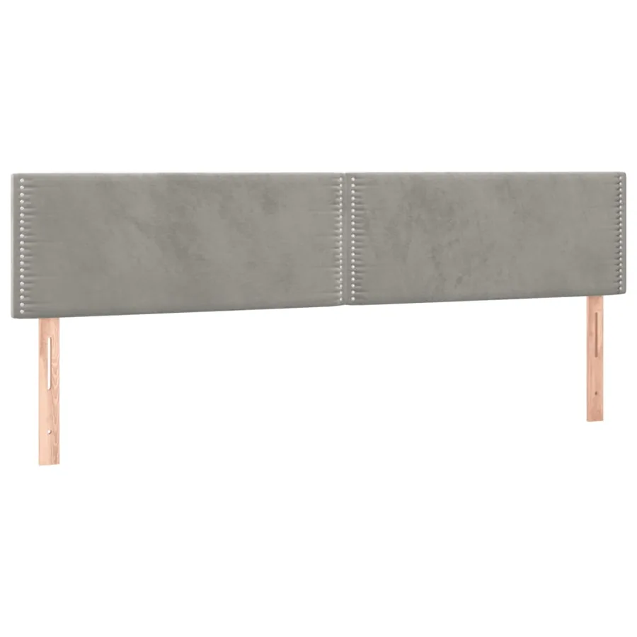 Cadre de lit sans matelas gris clair 120x190 cm velours - 8