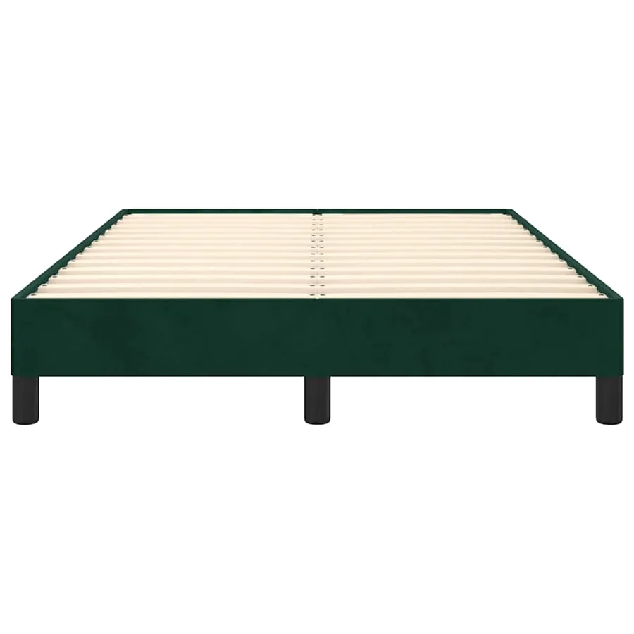 Cadre de lit sans matelas vert foncé 120x190 cm velours - 5