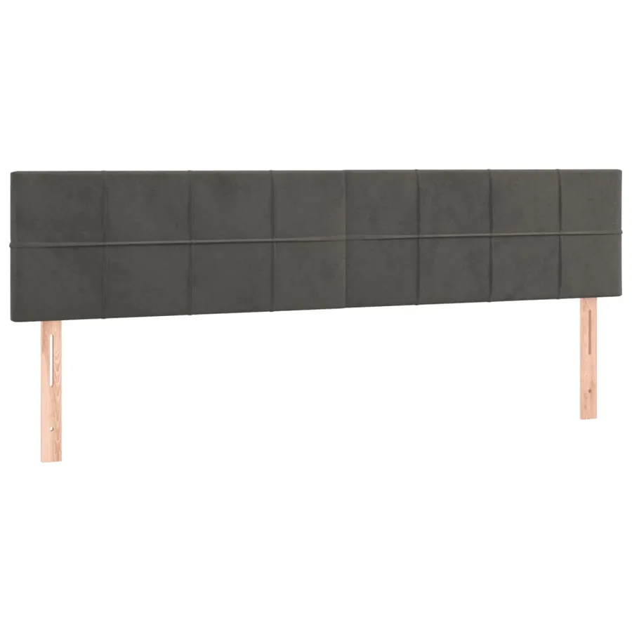Cadre de lit sans matelas gris foncé 120x190 cm velours - 8