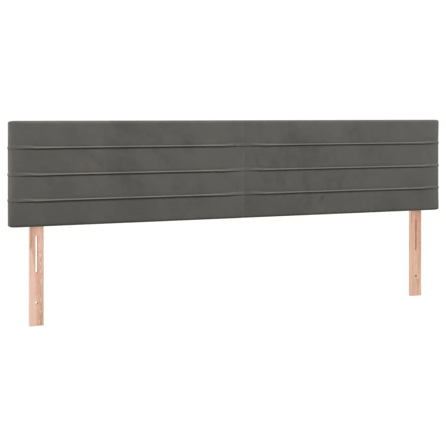 Cadre de lit sans matelas gris foncé 120x190 cm velours - 8