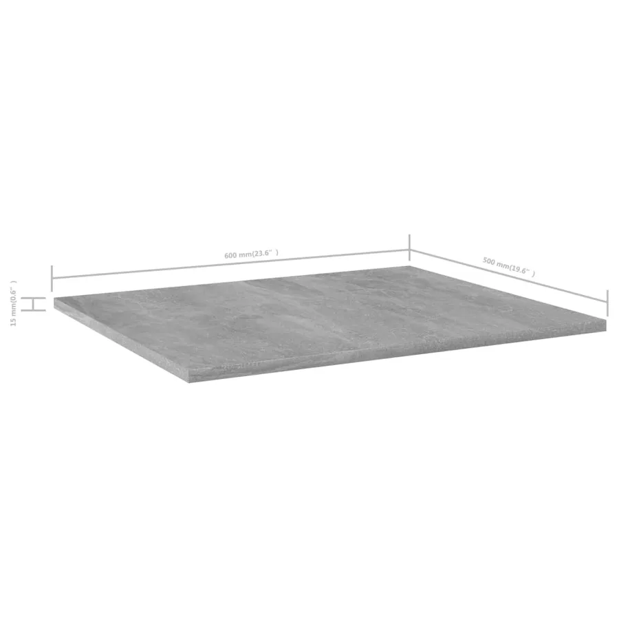 Panneaux de bibliothèque 4 pcs gris béton bois d’ingénierie - 5