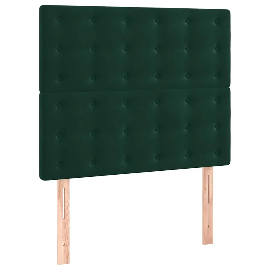 Sommier à lattes de lit et matelas et LED Vert foncé 90x190 cm - 7