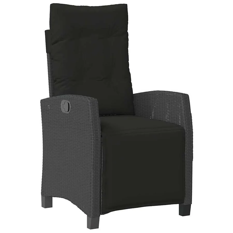 Ensemble à manger de jardin 9pcs coussins noir résine tressée - 3