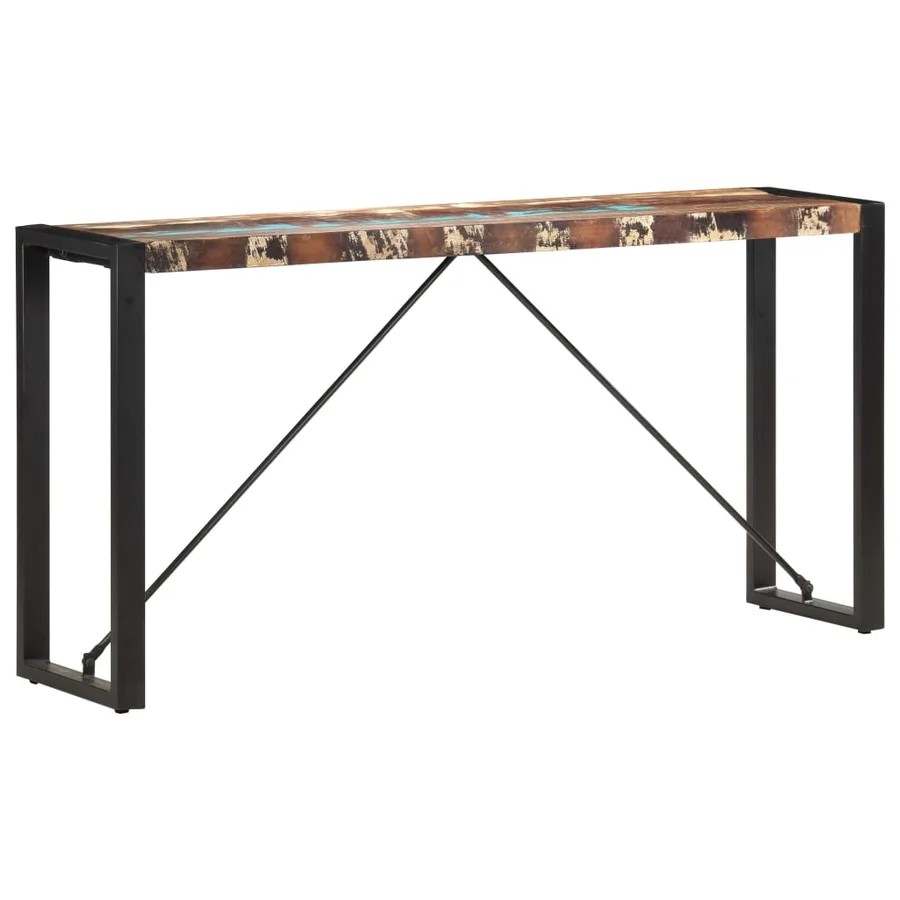 Table console 150x35x76 cm Bois de récupération massif - 6