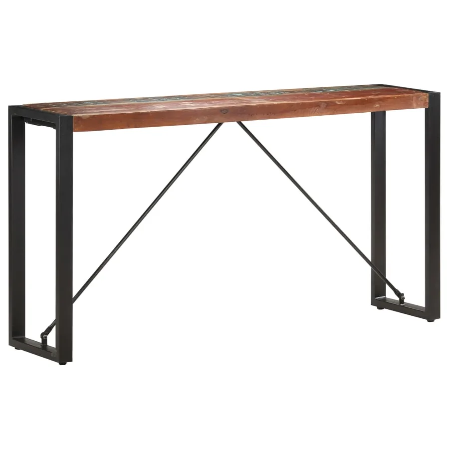 Table console 150x35x76 cm Bois de récupération massif - 7