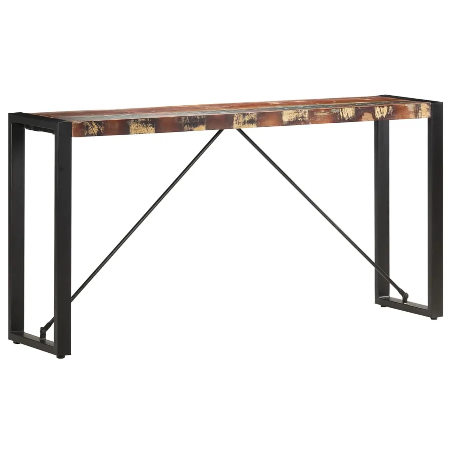 Table console 150x35x76 cm Bois de récupération massif - 8