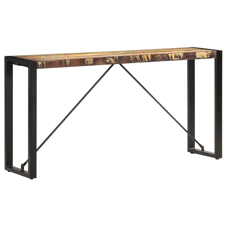 Table console 150x35x76 cm Bois de récupération massif - 9