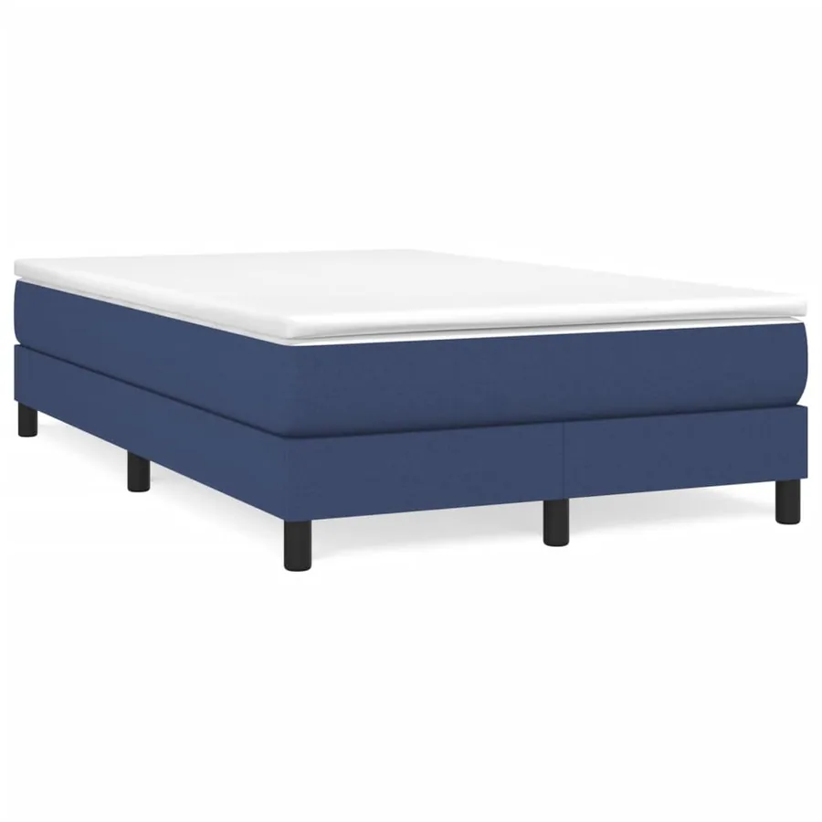 Sommier à lattes de lit avec matelas bleu 120x190 cm tissu