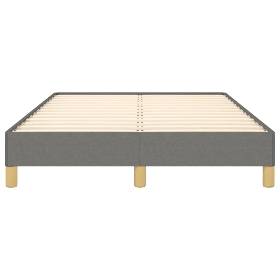 Cadre de lit sans matelas gris foncé 120x190 cm tissu - 5