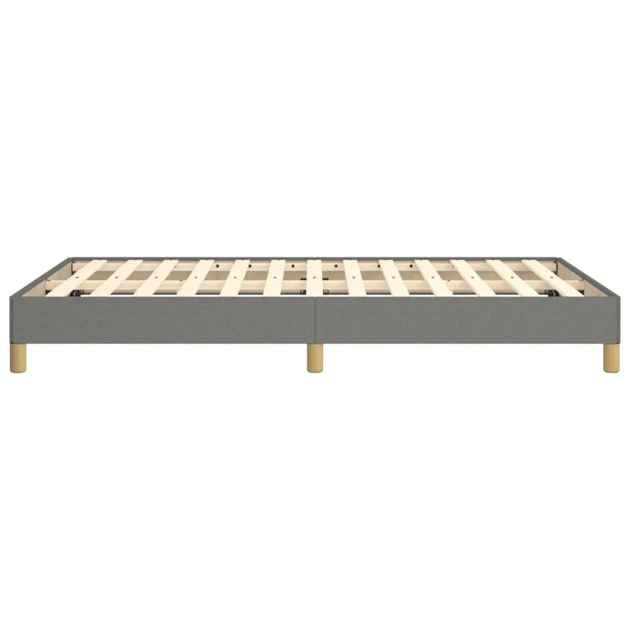 Cadre de lit sans matelas gris foncé 120x190 cm tissu - 6
