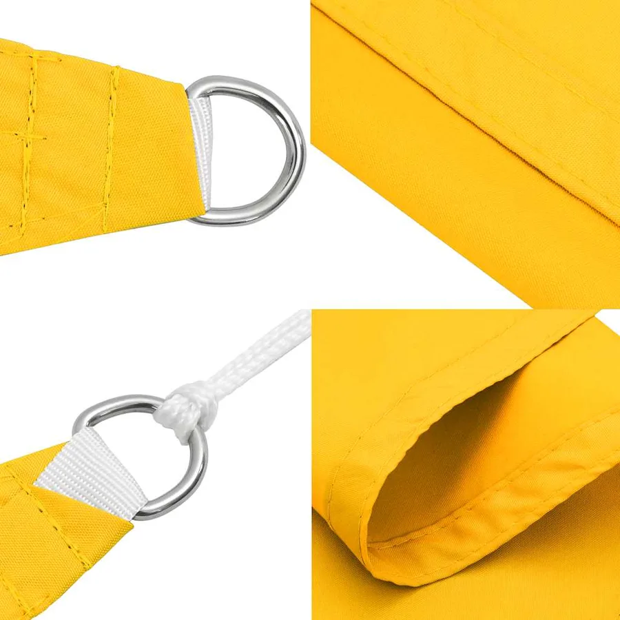 Voile de parasol tissu oxford carré 4x4 m jaune - 6