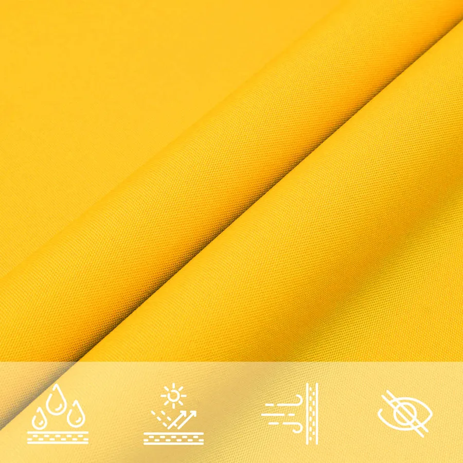 Voile de parasol tissu oxford carré 4x4 m jaune - 7