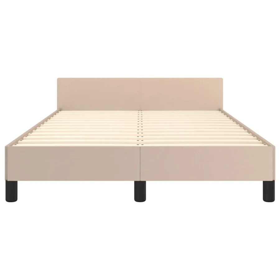 Cadre de lit sans matelas cappuccino 120x190 cm similicuir - 6
