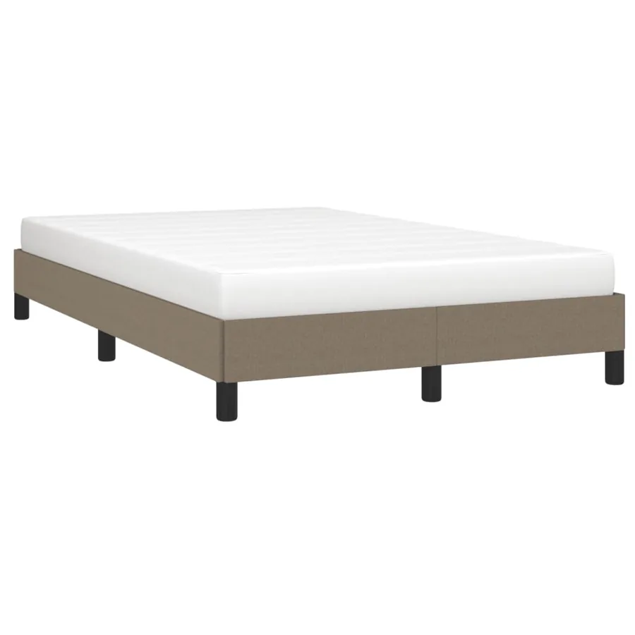 Cadre de lit sans matelas taupe 120x190 cm tissu - 4