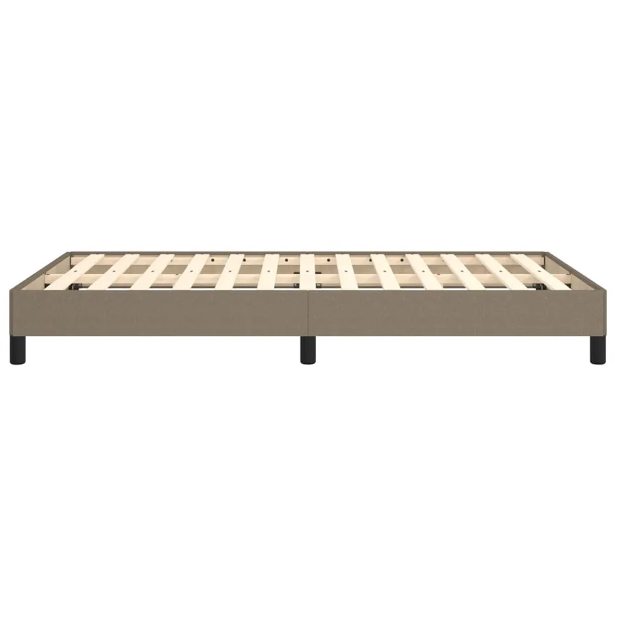 Cadre de lit sans matelas taupe 120x190 cm tissu - 6