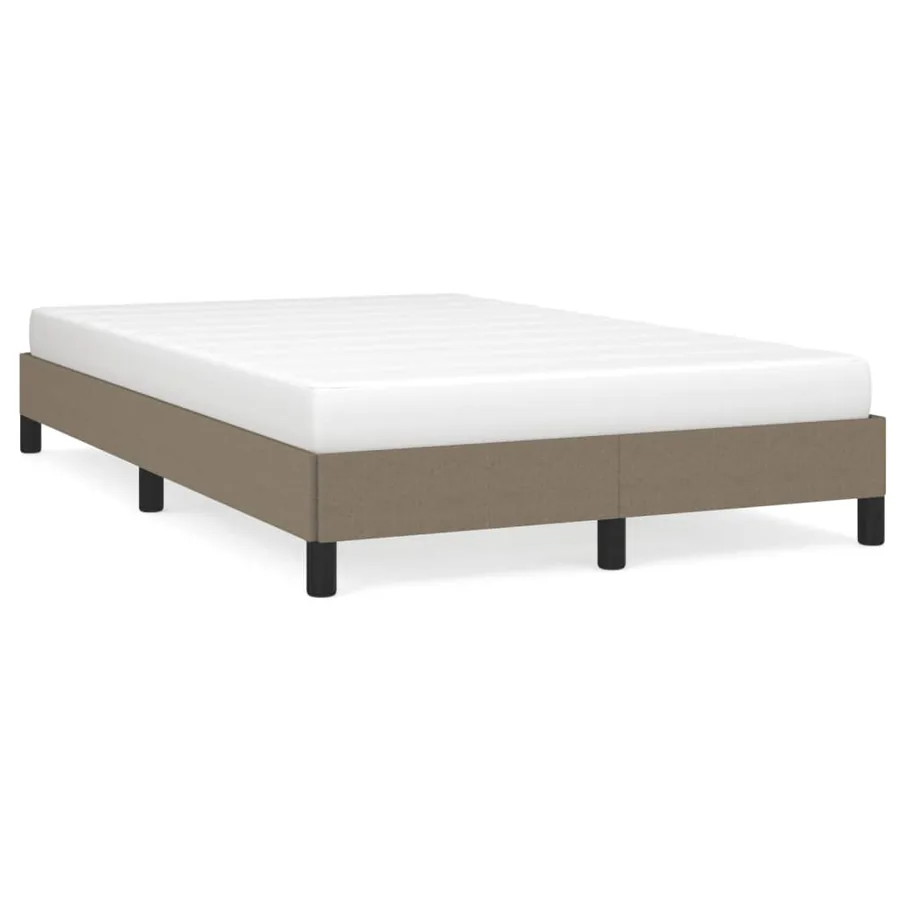 Cadre de lit sans matelas taupe 120x190 cm tissu - 2