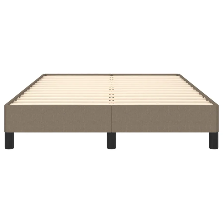Cadre de lit sans matelas taupe 120x190 cm tissu - 5