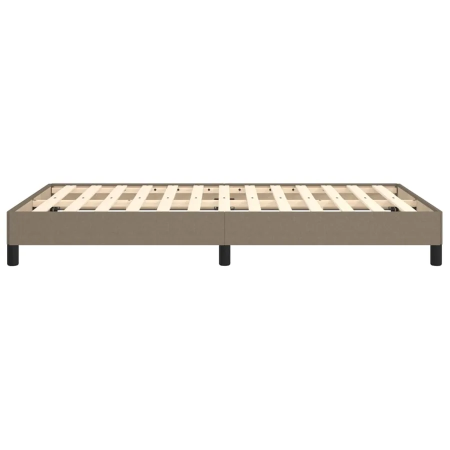 Cadre de lit sans matelas taupe 120x190 cm tissu - 6
