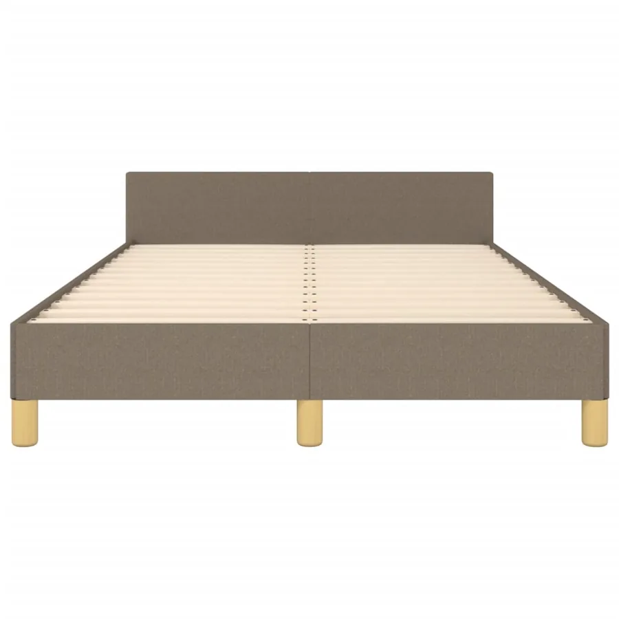 Cadre de lit sans matelas taupe 120x190 cm tissu - 6