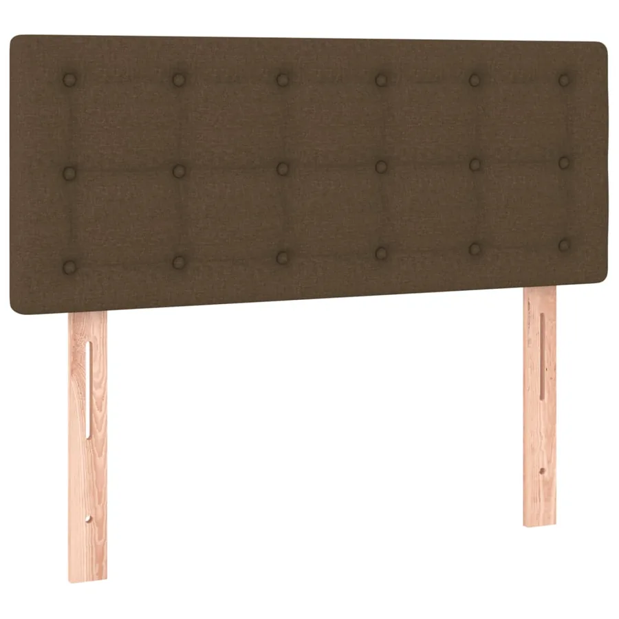 Sommier à lattes de lit et matelas marron foncé 120x190cm tissu - 7