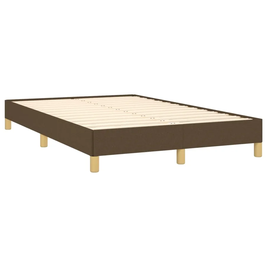 Sommier à lattes de lit matelas et LED marron foncé 120x190 cm - 6