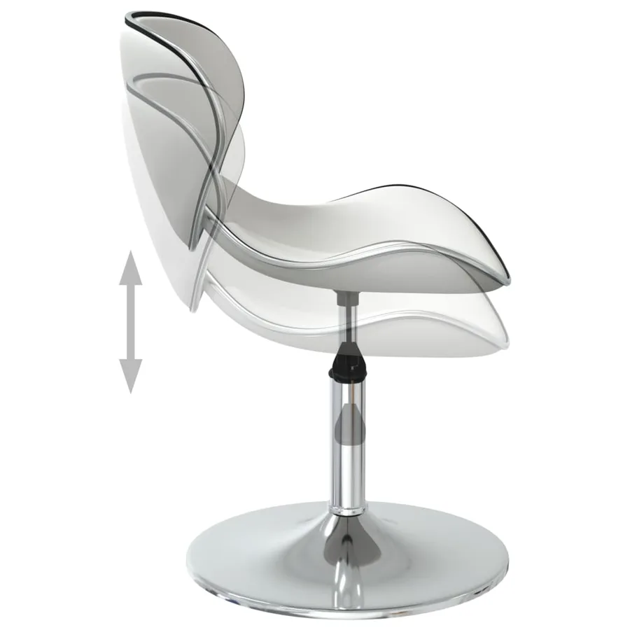 Chaises à manger lot de 4 blanc similicuir - 6