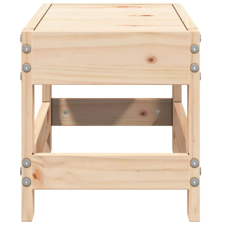 Repose-pied de jardin 62x30x32 cm bois de pin massif - 5