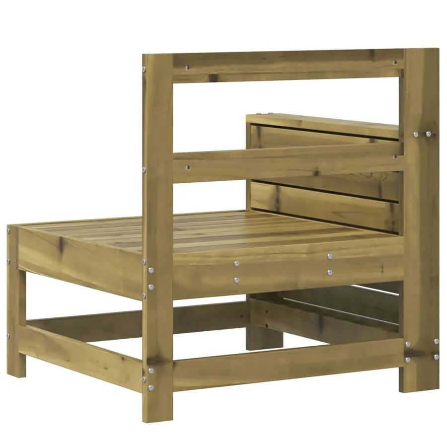 Canapé de jardin accoudoir 69x62x70,5 cm bois de pin imprégné - 6