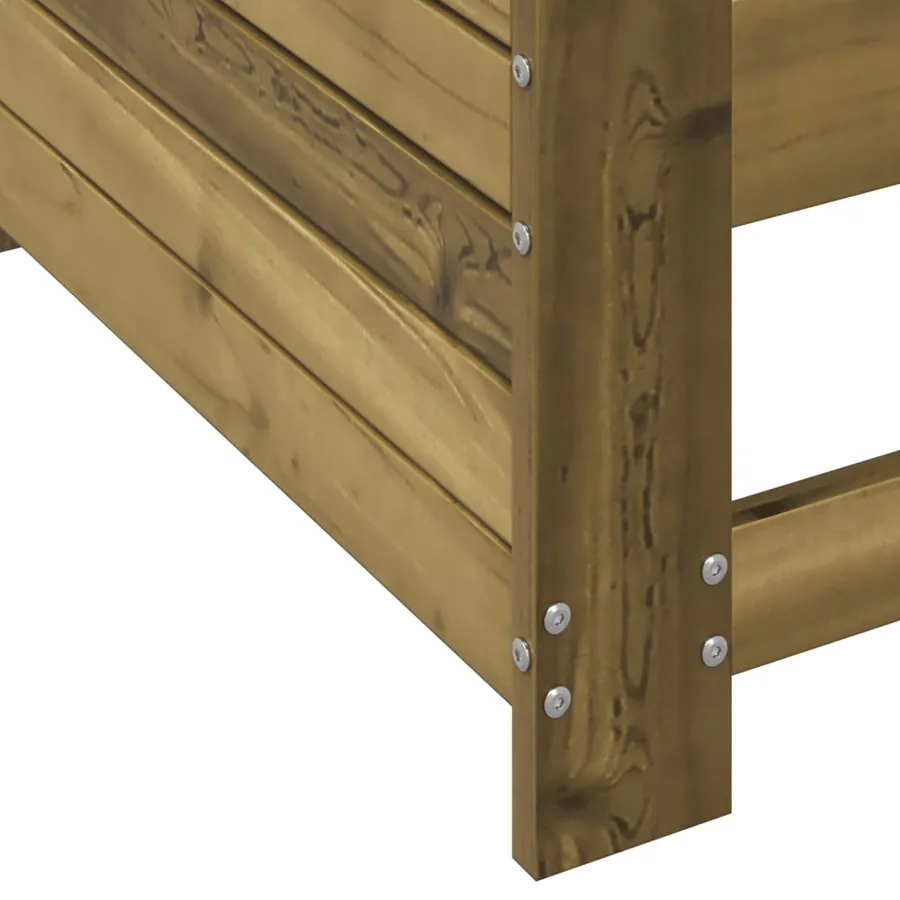 Canapé de jardin accoudoir 69x62x70,5 cm bois de pin imprégné - 7