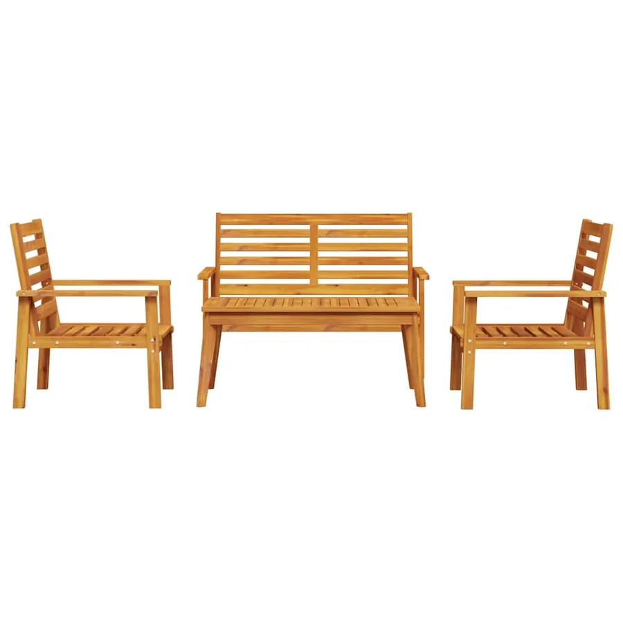 Salon de jardin 4 pcs bois d'acacia solide - 3