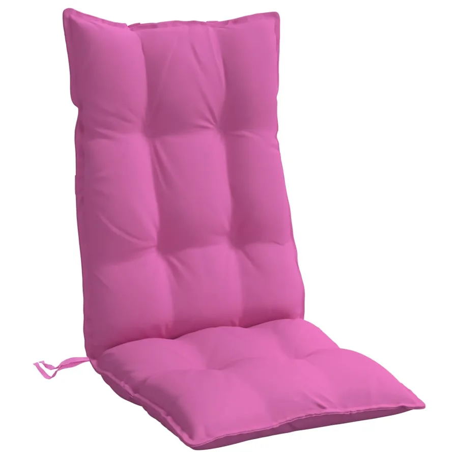 Coussins de chaise à dossier haut lot de 4 rose tissu oxford - 5