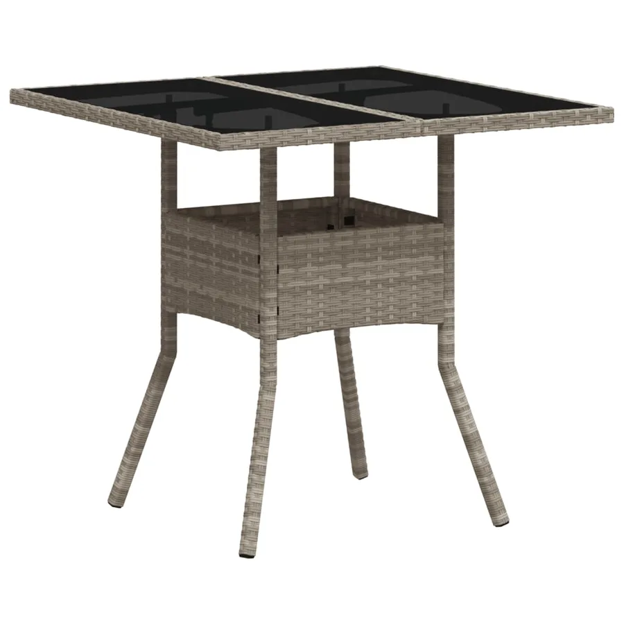 Ensemble à manger de jardin avec coussins 5 pcs rotin et verre - 4