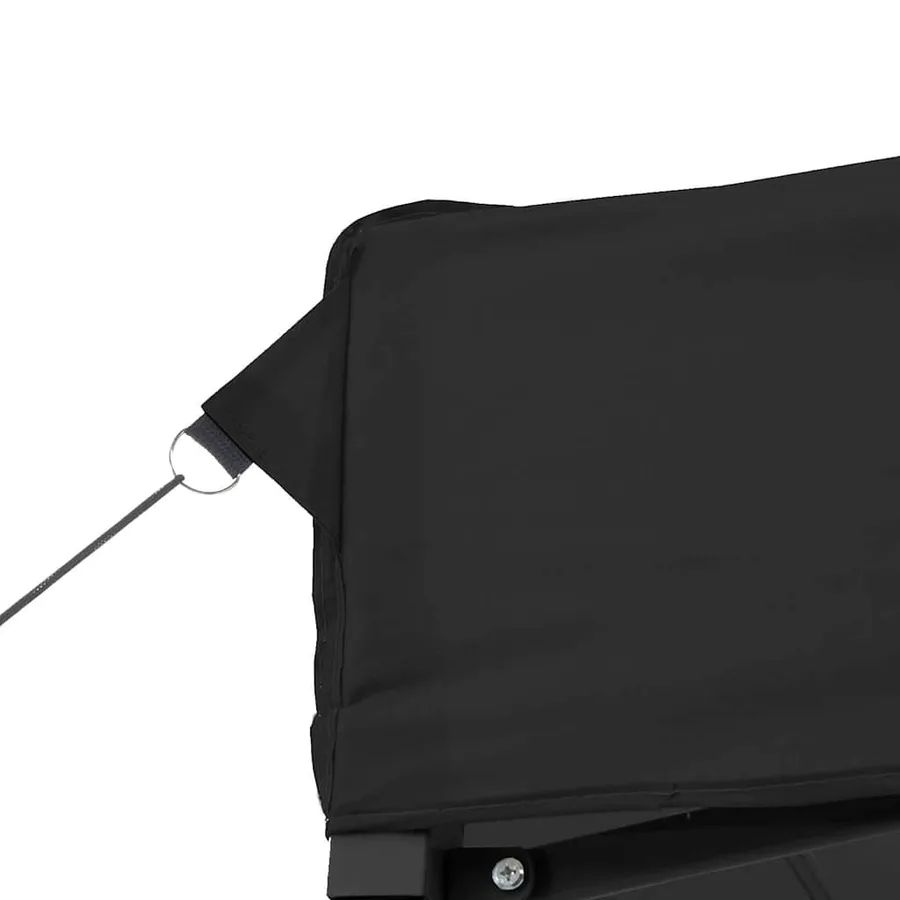 Tente de réception pliable escamotable 3 parois latérales noir - 6